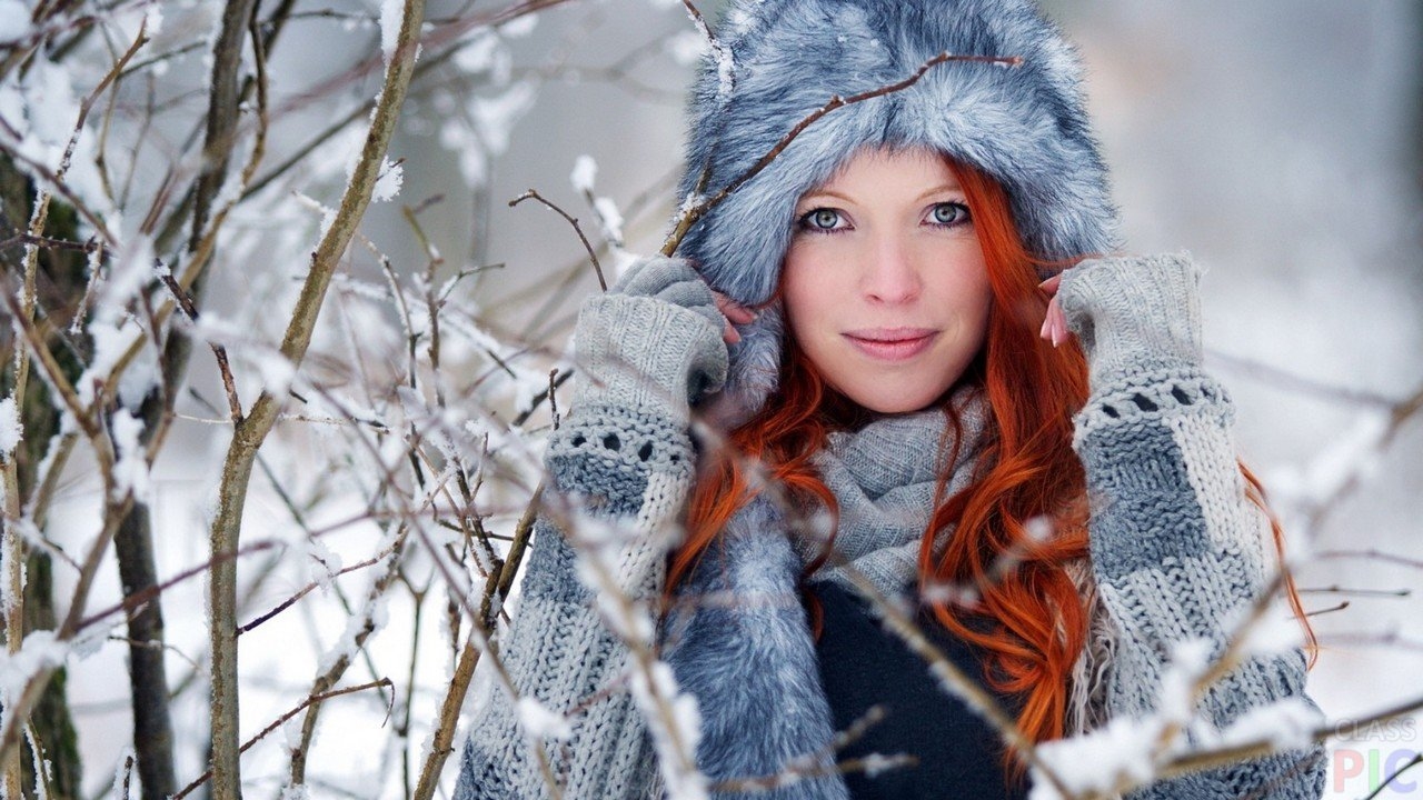 Красивая Девушка Зима