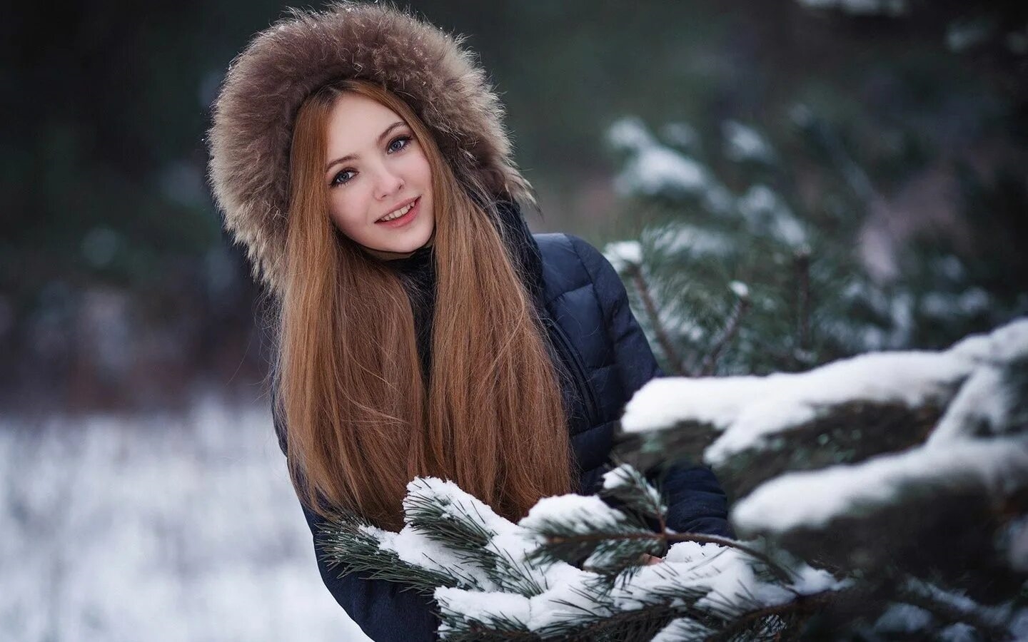 Красивые Девушки Зима