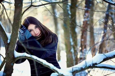 Красивые Девушки В Лесу Зимой